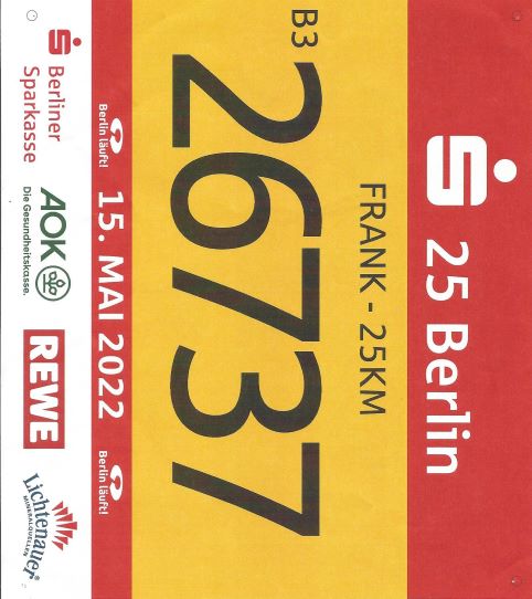 Startnummer 25 km von Berlin 2022